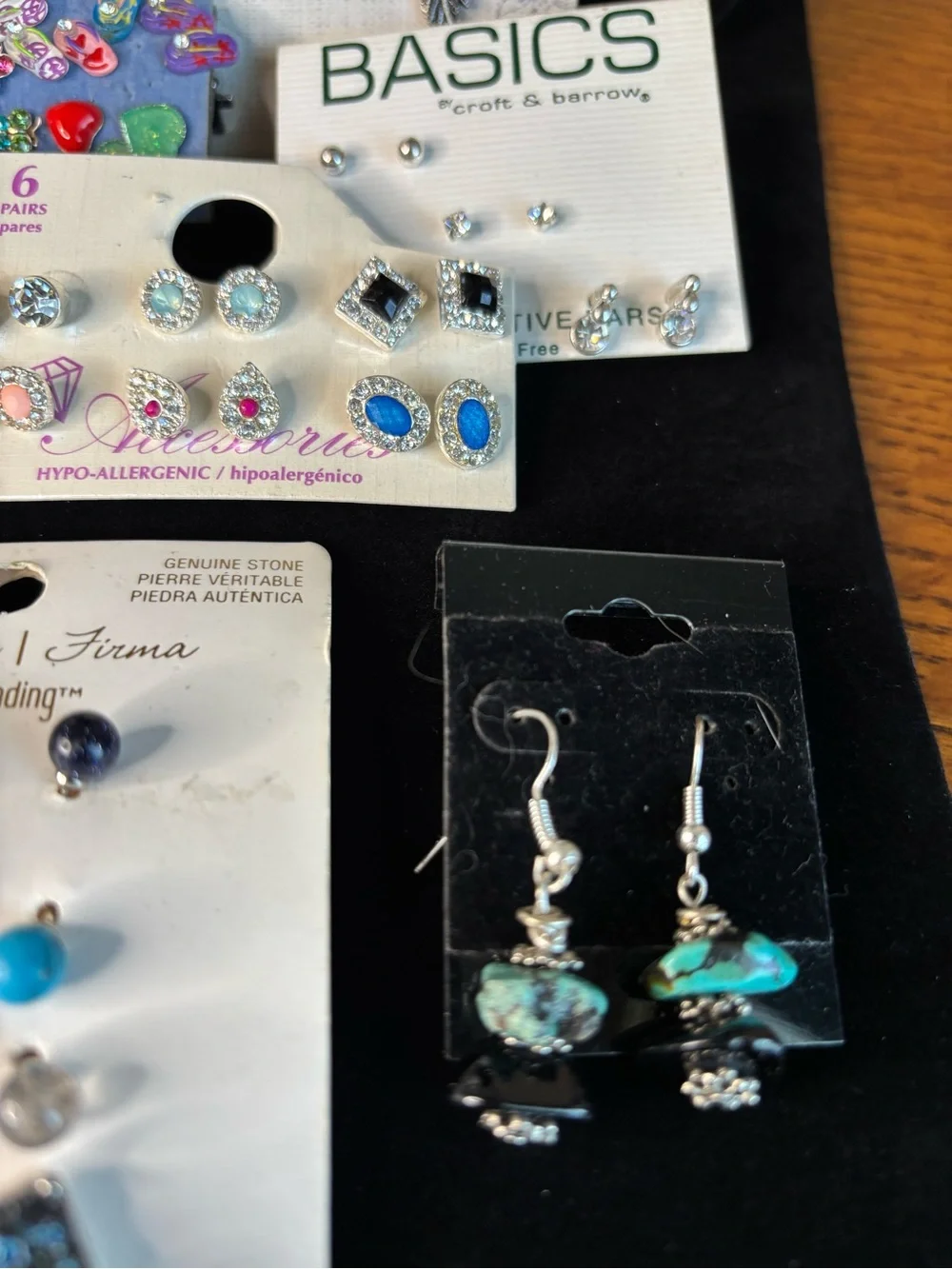 Assorted Women's/Girl’s Earring Set with Turquoise and Silver - Mixed Brands